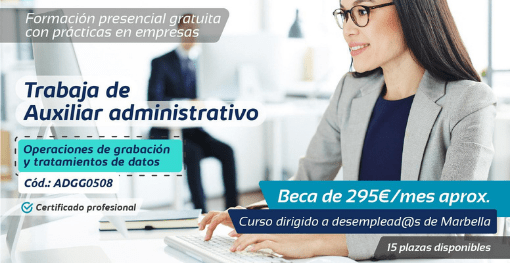 TRABAJA DE AUXILIAR ADMINISTRATIVO