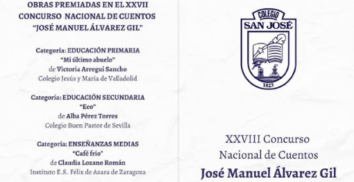El Colegio San José convoca el XXVIII Concurso Nacional de Cuentos “José Manuel Álvarez Gil”