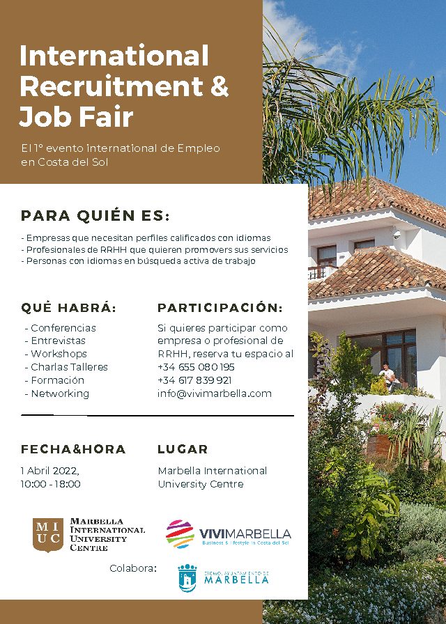 International Recruitment and Job Fair – 1st April at MIUC