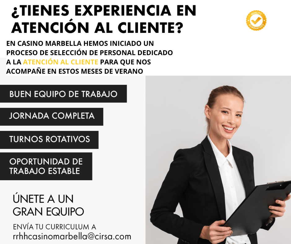 ¿TIENES EXPERIENCIA EN ATENCIÓN AL CLIENTE?