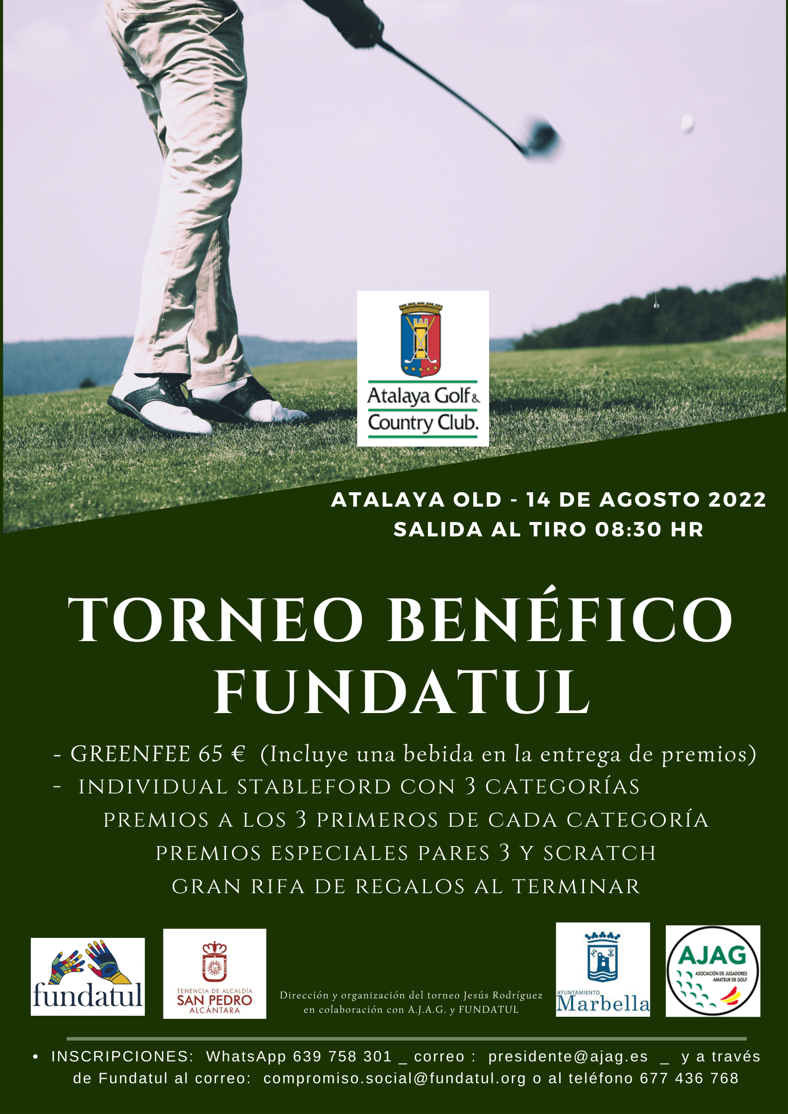 El torneo benéfico de golf a favor de Fundatul se celebrará el domingo 14 de agosto
