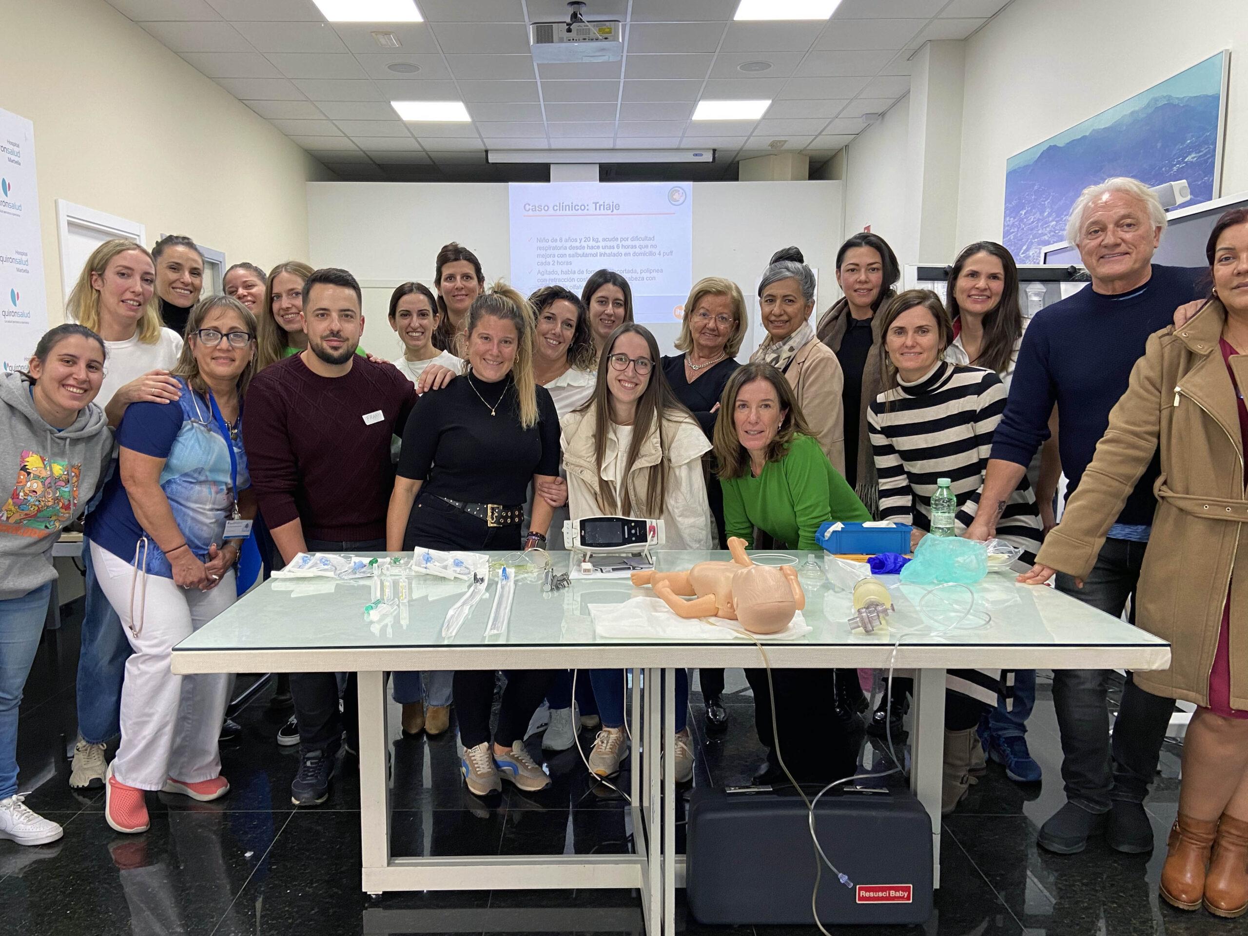 Quirónsalud Marbella acogió un curso de Reanimación Cardiopulmonar Intermedia Pediátrica