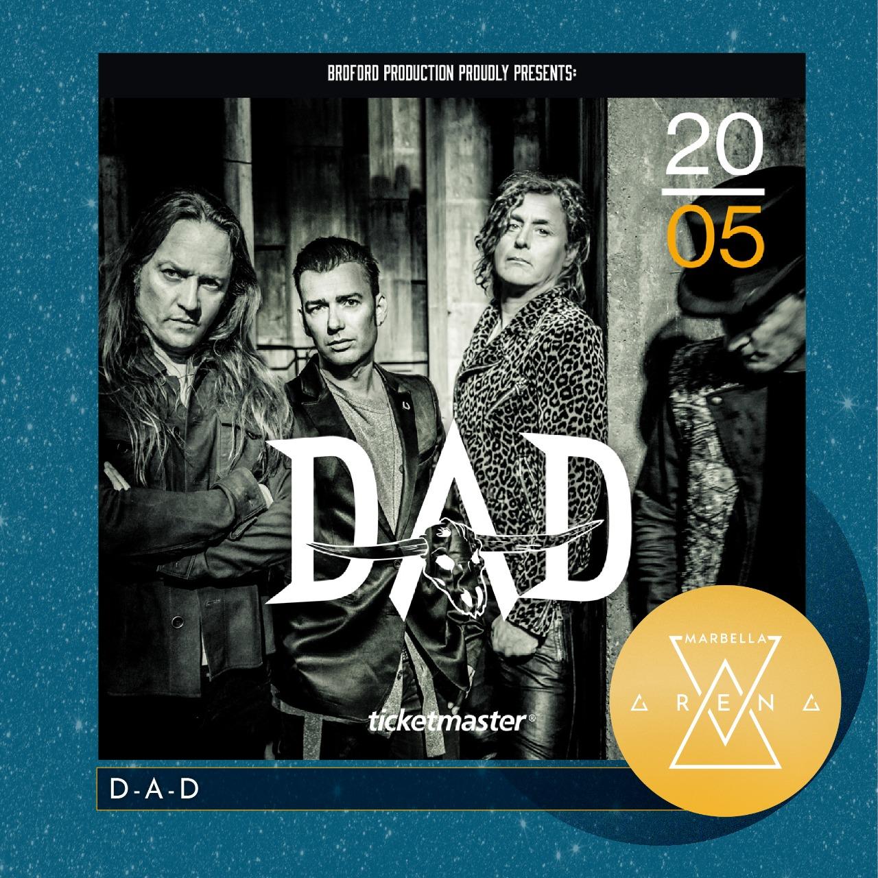 El conocido grupo de rock danés D-A-D actuará en Marbella Arena el próximo día 20 de Mayo