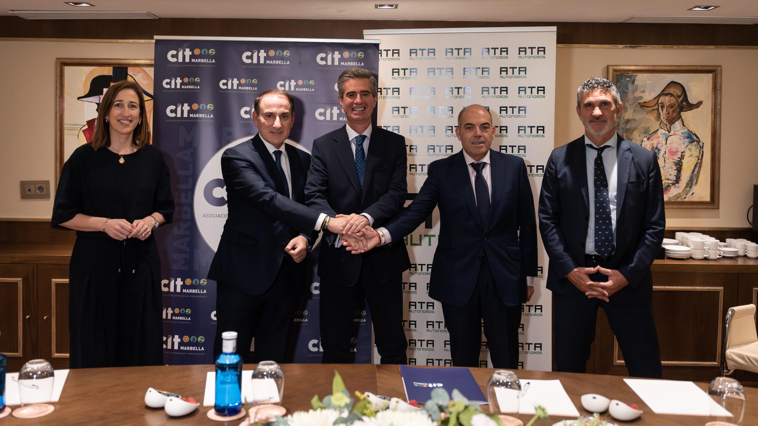 Firma del acuerdo entre la Federación de Trabajadores Autónomos ATA y CIT Marbella