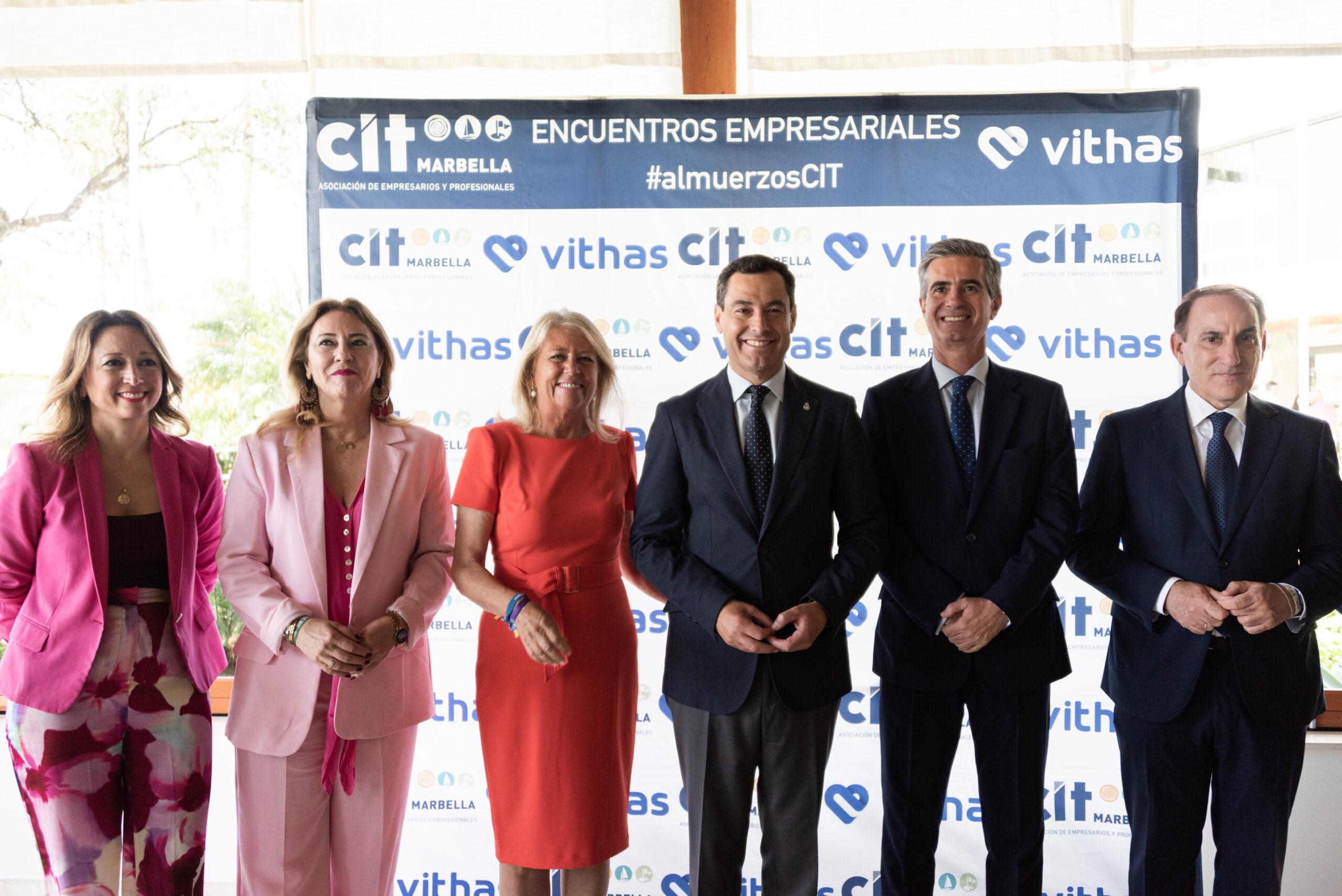 CIT Marbella celebra su almuerzo de socios con la ponencia de Juanma Moreno, presidente de la Junta de Andalucía