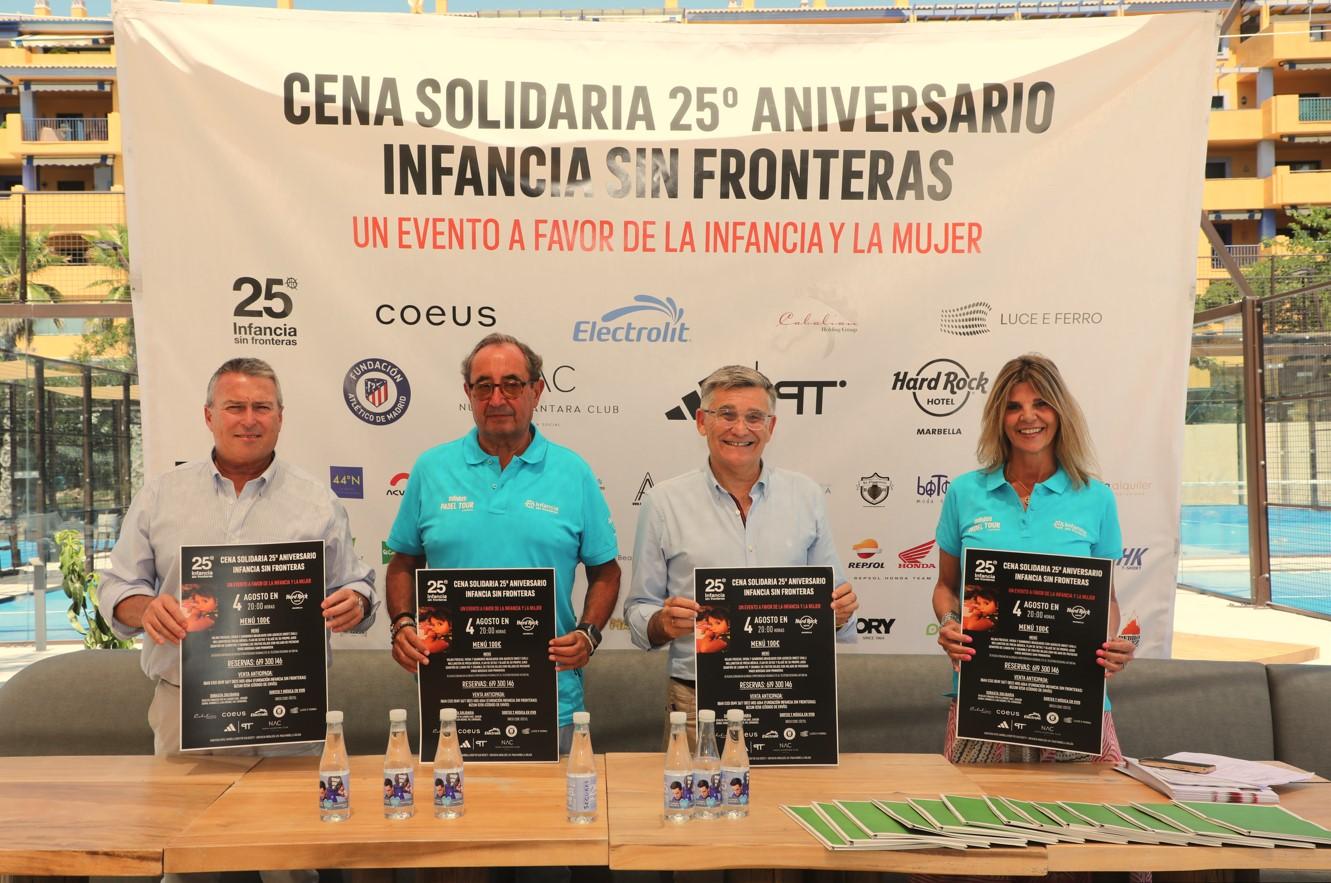 Presentado el VIII Torneo de Pádel con motivo del 25 aniversario de Infancia Sin Fronteras que tendrá lugar del 4 al 6 de agosto en el club Nueva Alcántara