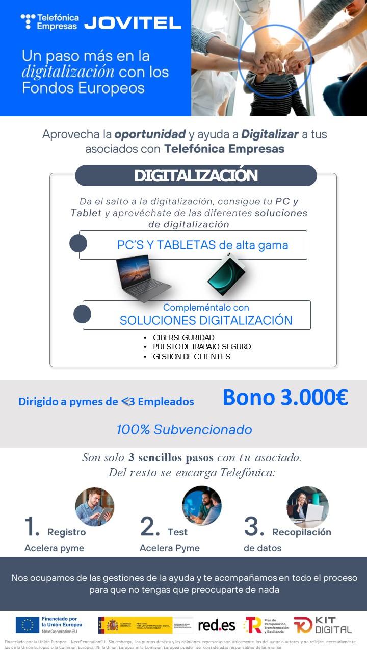 Nuevo bono Fondos Fase 3 Kit Digital de hasta 3.000€.